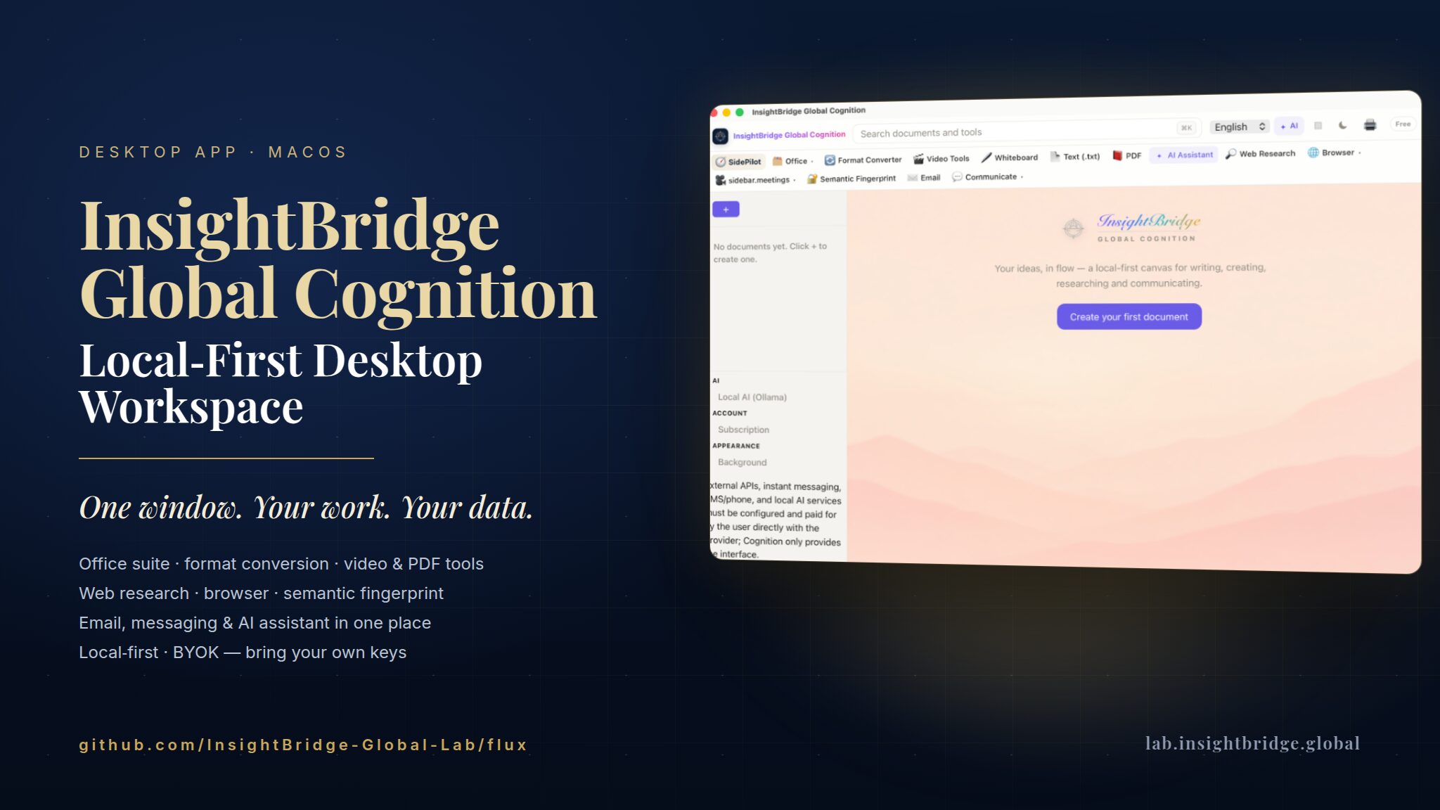 Cognition — Local-First Desktop Workspace
